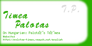 timea palotas business card